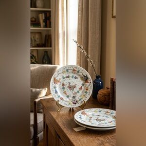 Set of 3 hand painted China Jingdezhen plates